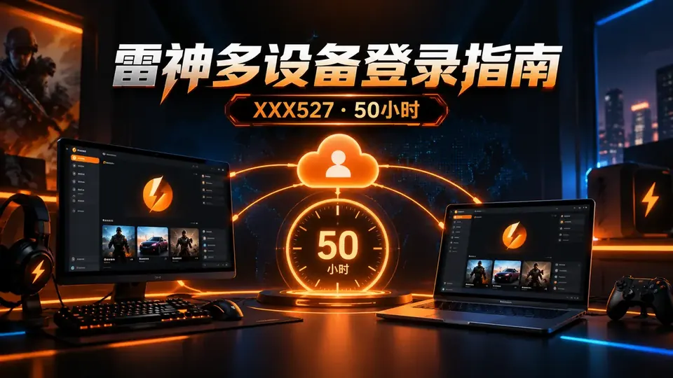雷神加速器XXX527可以多设备登录吗?50小时时长同步说明封面